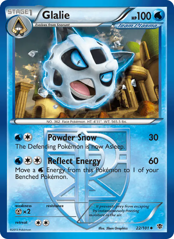 Carta Glalie 22/101 de Plasma Blast
