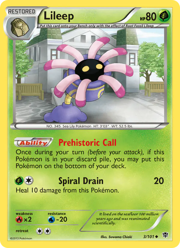 Carta Lileep 3/101 de Plasma Blast