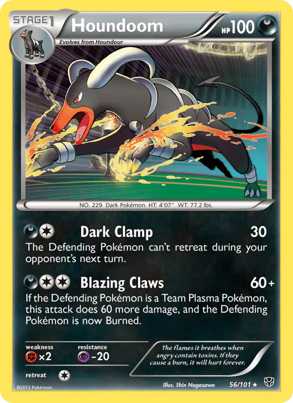 Carta Houndoom 56/101 de Plasma Blast