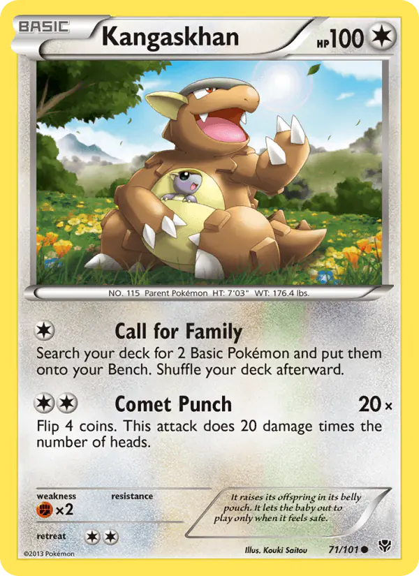 Carta Kangaskhan 71/101 de Plasma Blast