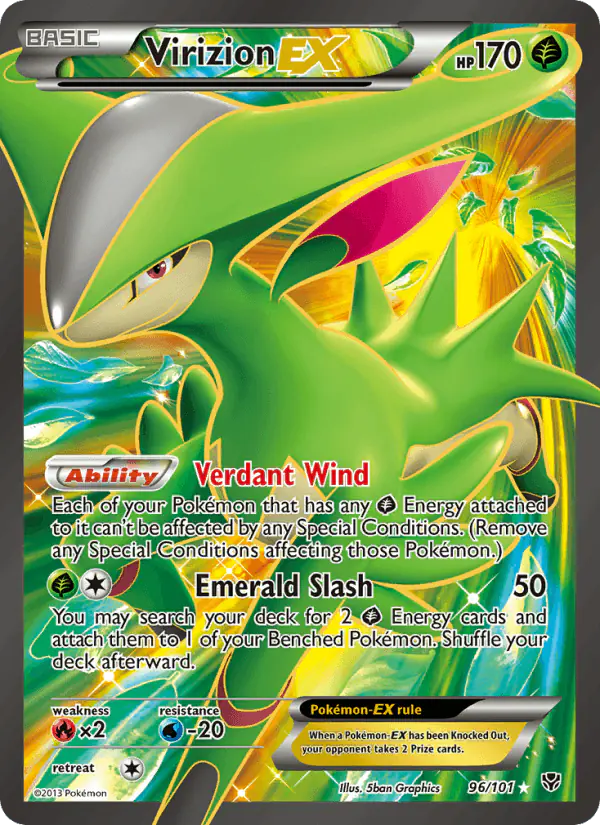 Carta Virizion-EX 96/101 de Plasma Blast