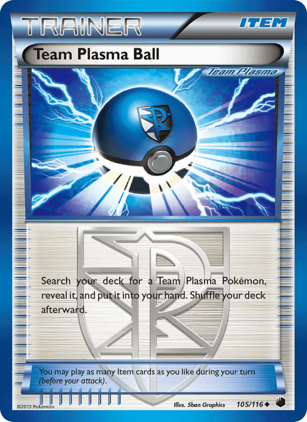 Carta Team Plasma Ball 105/116 de Plasma Freeze