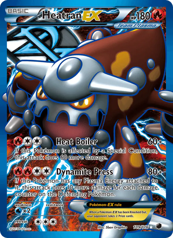 Carta Heatran-EX 109/116 de Plasma Freeze