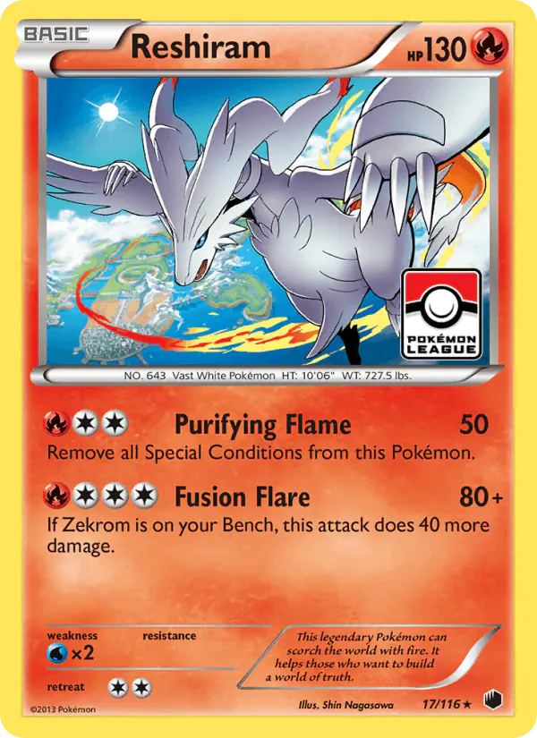 Carta Reshiram 17/116 de Plasma Freeze