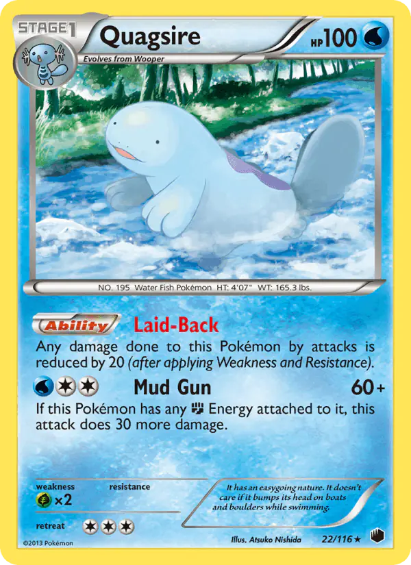 Carta Quagsire 22/116 de Plasma Freeze