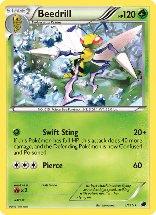 Carta Beedrill 3/116 de Plasma Freeze