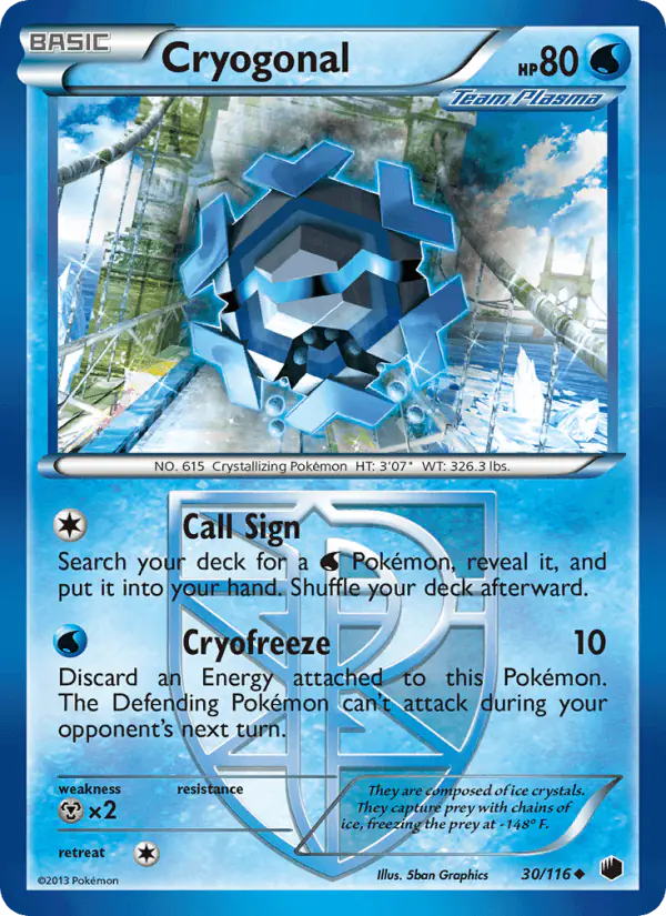 Carta Cryogonal 30/116 de Plasma Freeze