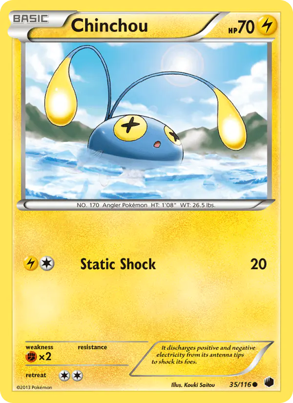 Carta Chinchou 35/116 de Plasma Freeze