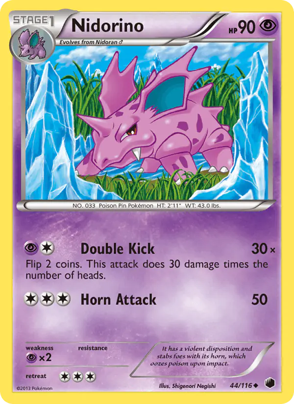 Carta Nidorino 44/116 de Plasma Freeze