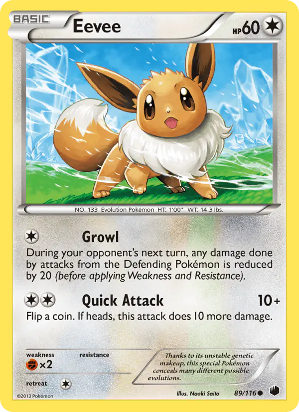Carta Eevee 89/116 de Plasma Freeze