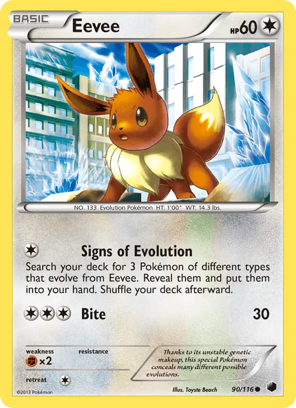 Carta Eevee 90/116 de Plasma Freeze
