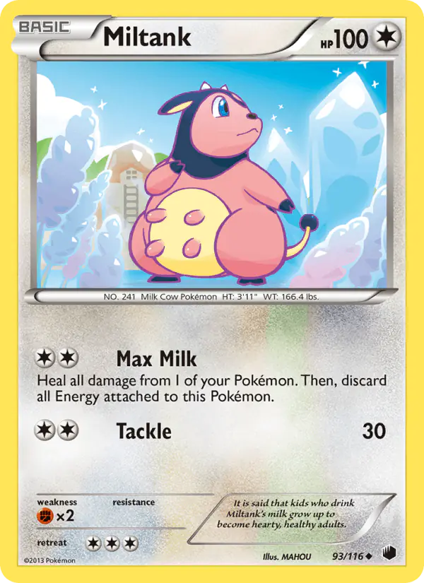 Carta Miltank 93/116 de Plasma Freeze