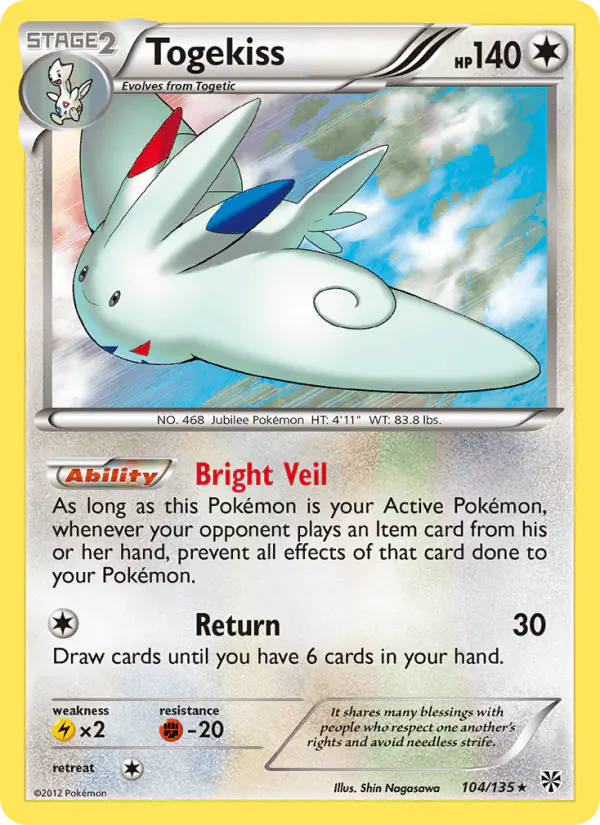 Carta Togekiss 104/135 de Plasma Storm