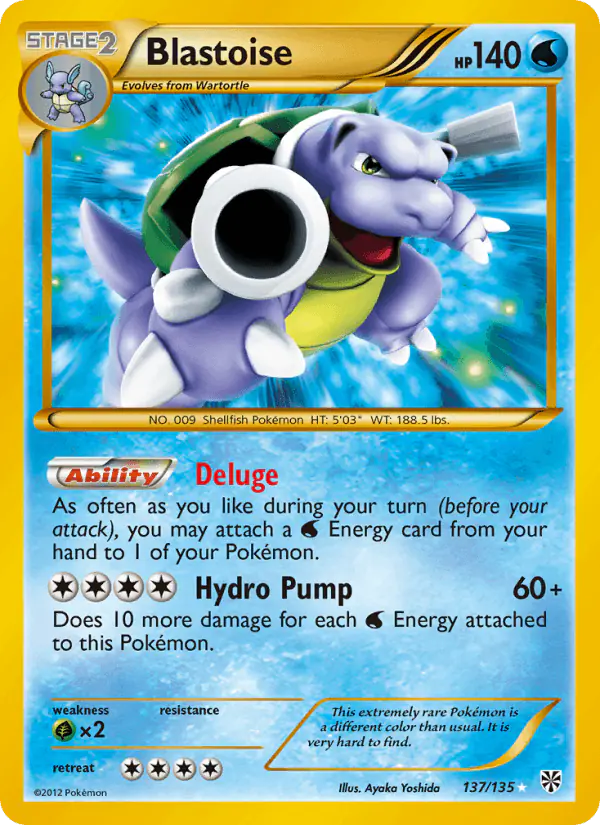Carta Blastoise 137/135 de Plasma Storm