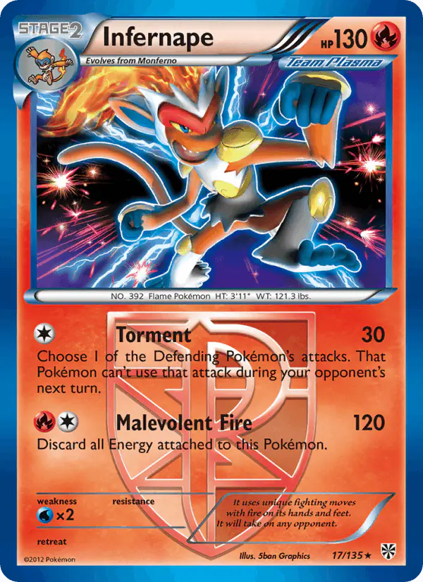 Carta Infernape 17/135 de Plasma Storm