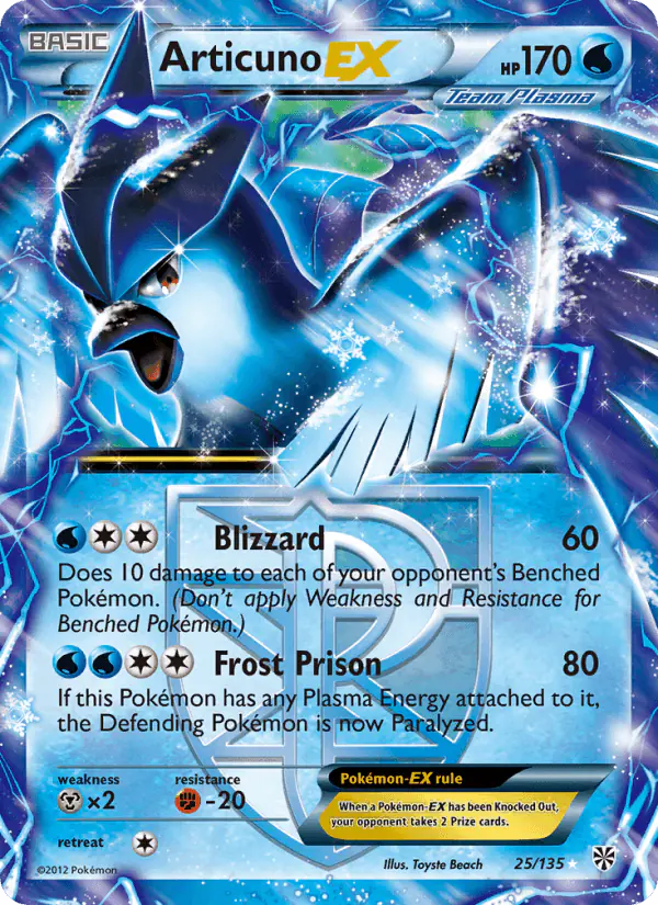 Carta Articuno-EX 25/135 de Plasma Storm