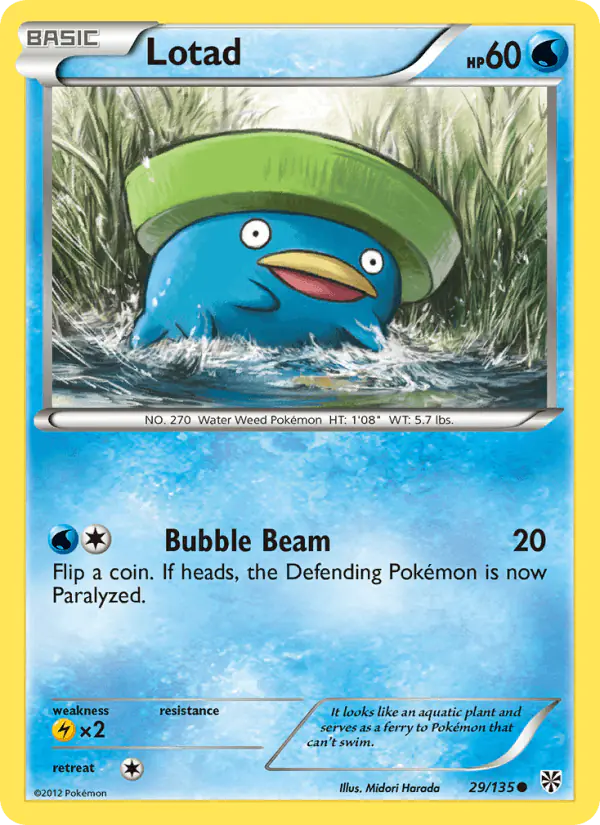 Carta Lotad 29/135 de Plasma Storm
