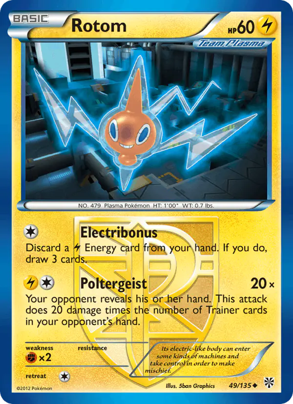 Carta Rotom 49/135 de Plasma Storm