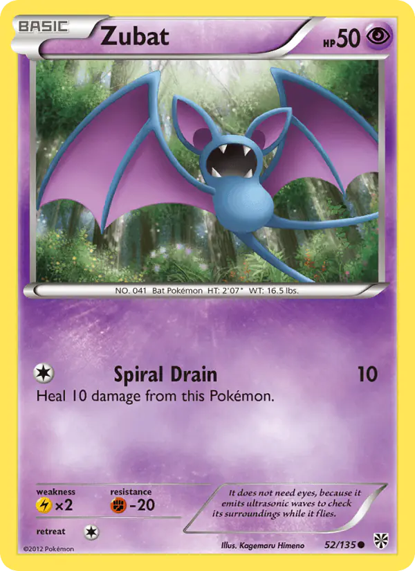 Carta Zubat 52/135 de Plasma Storm
