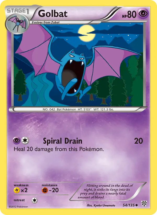 Carta Golbat 54/135 de Plasma Storm
