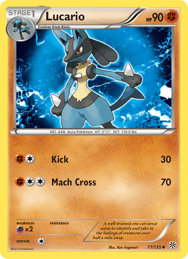 Carta Lucario 77/135 de Plasma Storm