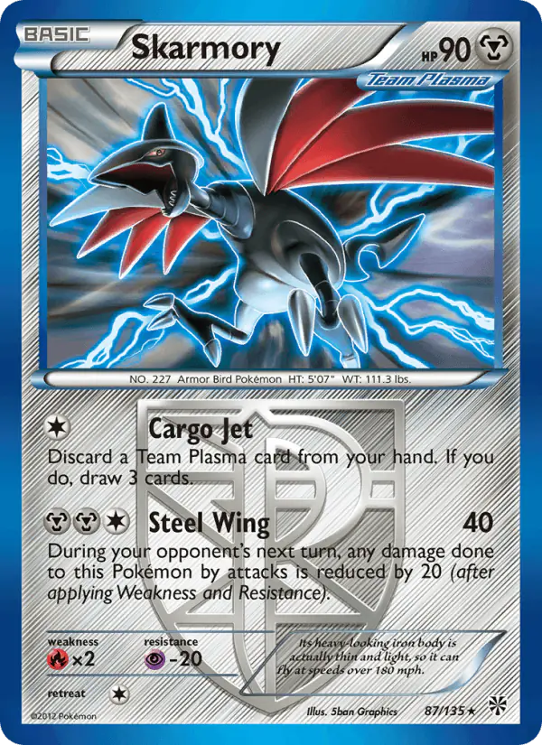 Carta Skarmory 87/135 de Plasma Storm