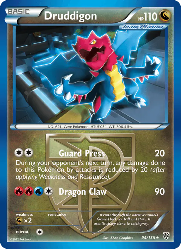 Carta Druddigon 94/135 de Plasma Storm