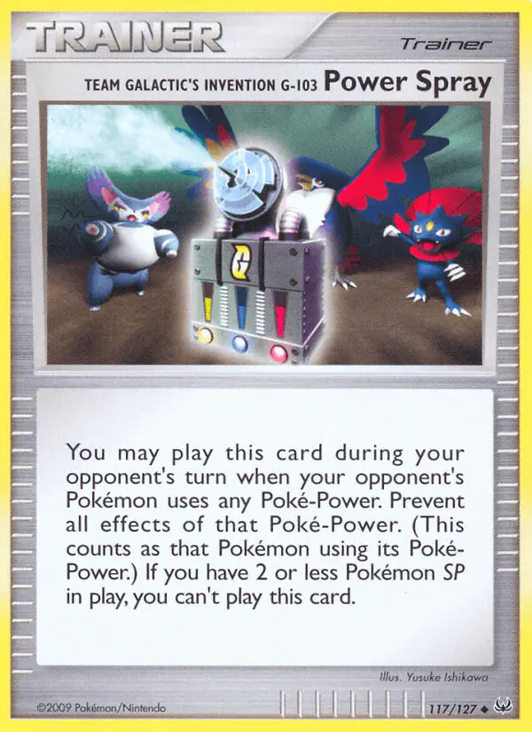 Carta Team Galactic's Invention G-103 Power Spray 117/127 de Platinum