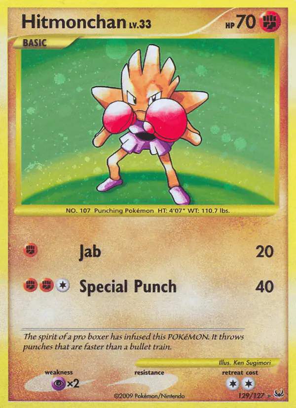 Carta Hitmonchan 129/127 de Platinum