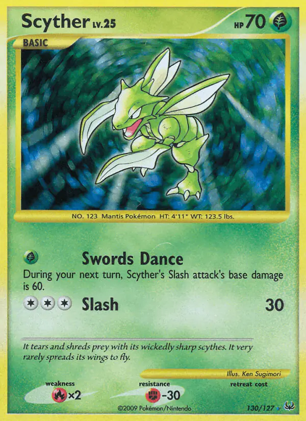 Carta Scyther 130/127 de Platinum