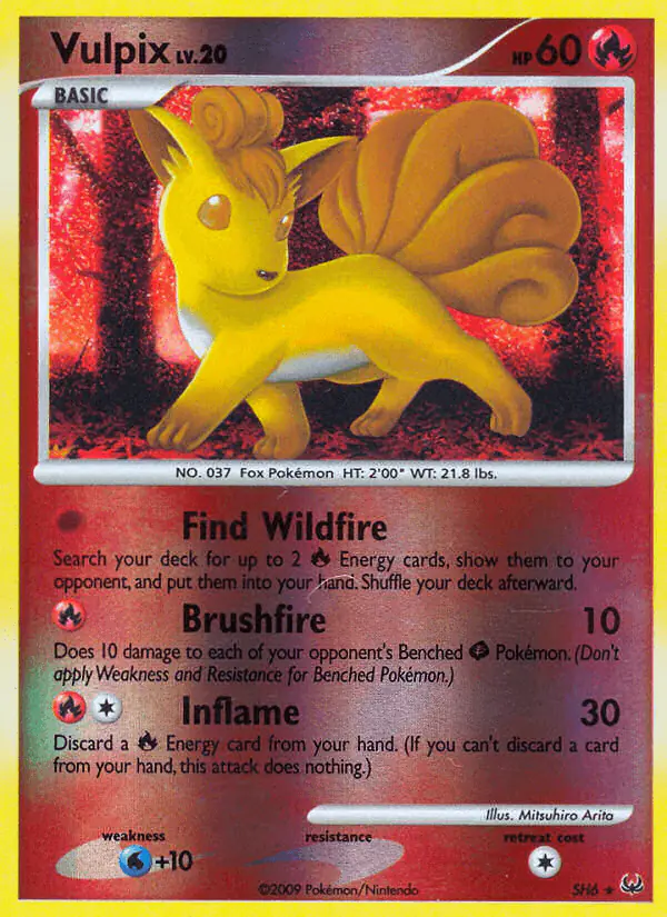 Carta Vulpix SH6 de Platinum