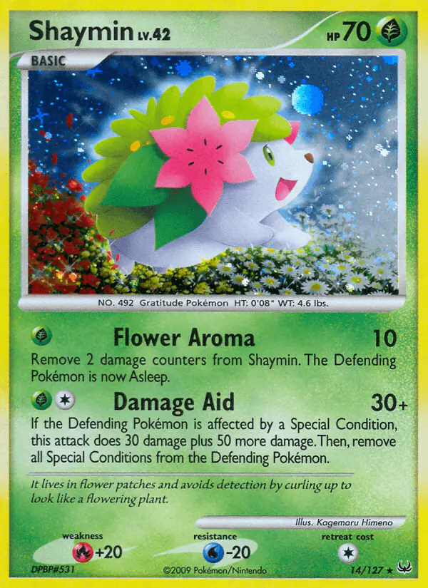 Carta Shaymin 14/127 de Platinum