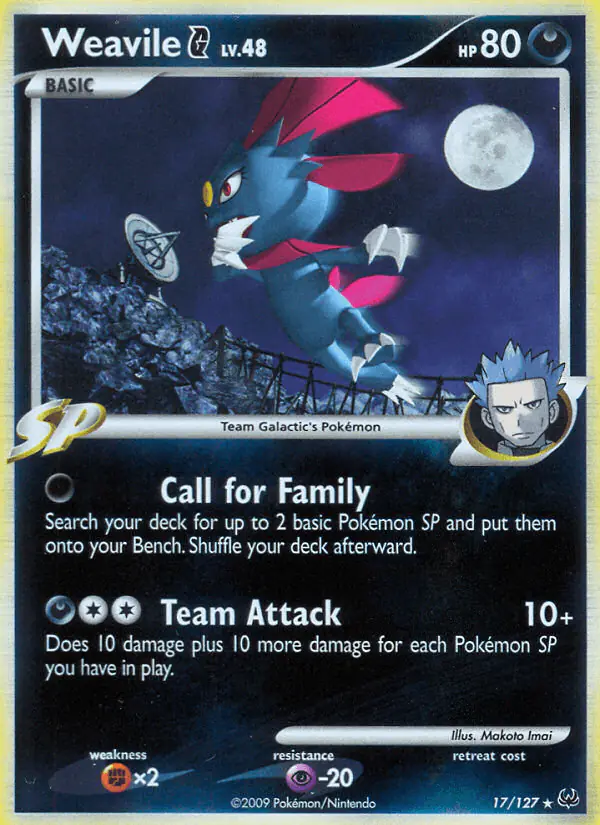 Carta Weavile G 17/127 de Platinum