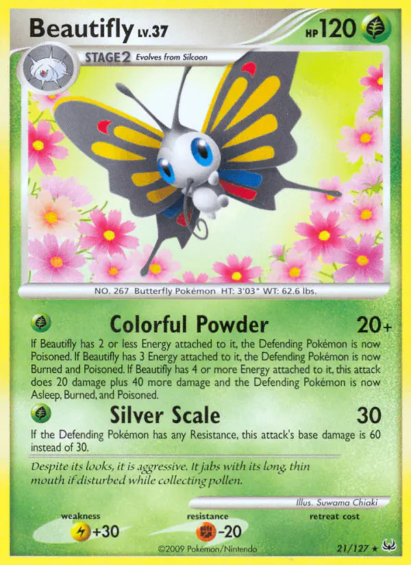 Carta Beautifly 21/127 de Platinum