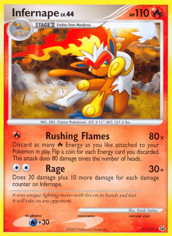 Carta Infernape 31/127 de Platinum