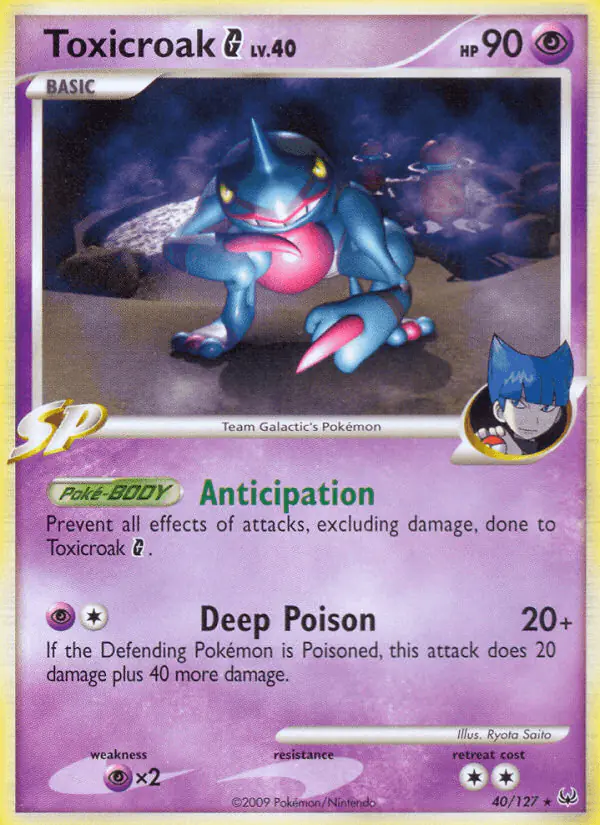 Carta Toxicroak G 40/127 de Platinum
