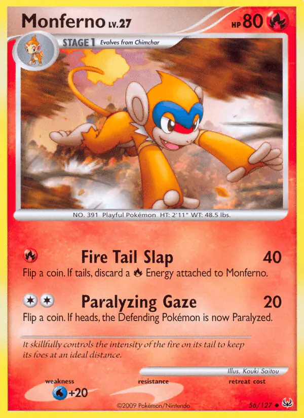 Carta Monferno 56/127 de Platinum