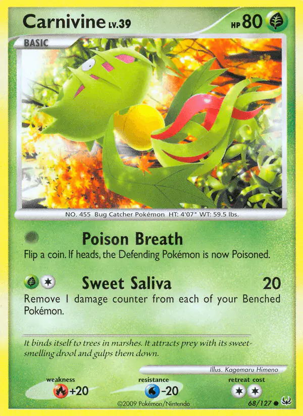 Carta Carnivine 68/127 de Platinum