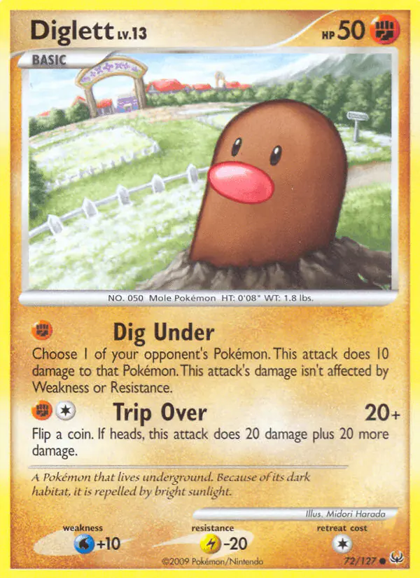 Carta Diglett 72/127 de Platinum