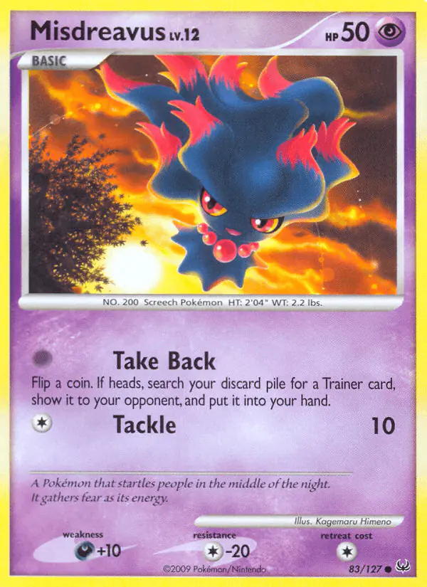 Carta Misdreavus 83/127 de Platinum