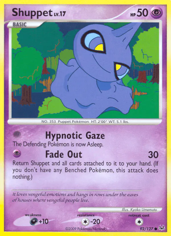 Carta Shuppet 92/127 de Platinum