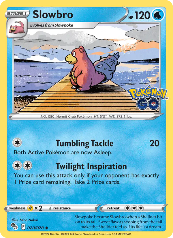 Carta Slowbro 020/078 de Pokémon GO