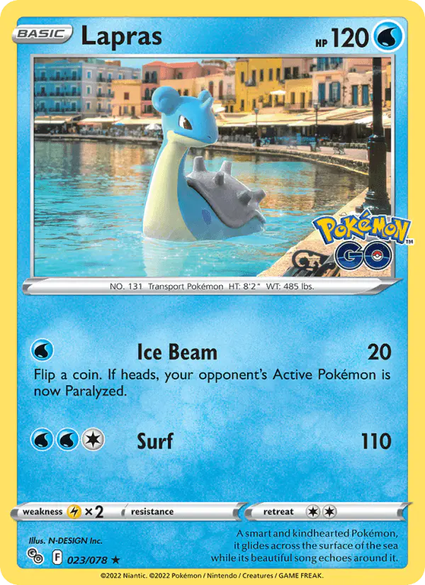 Carta Lapras 023/078 de Pokémon GO