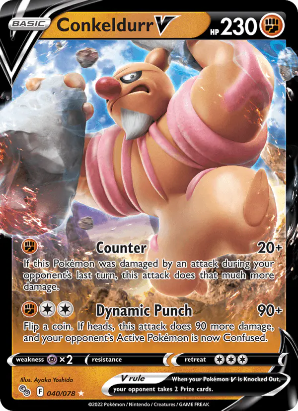 Carta Conkeldurr V 040/078 de Pokémon GO
