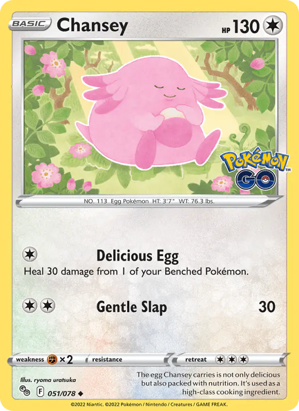 Carta Chansey 051/078 de Pokémon GO
