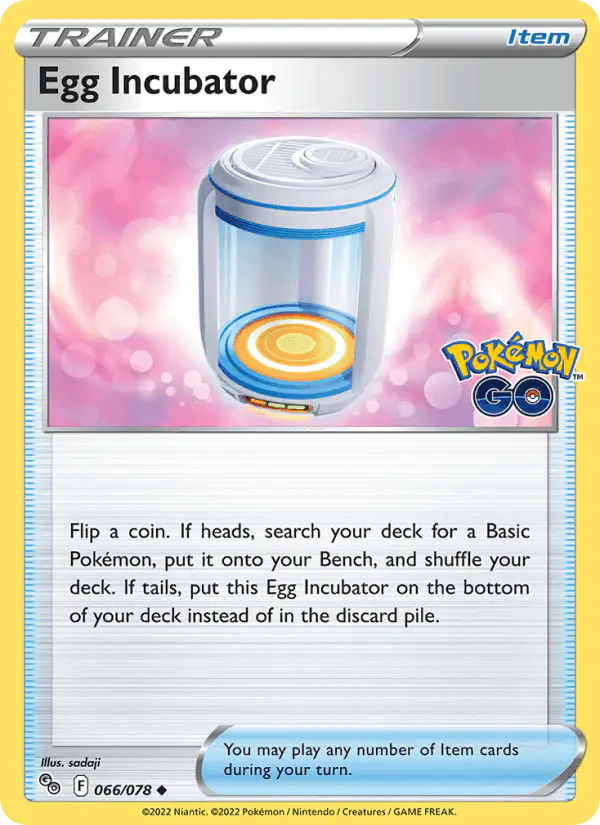 Carta Egg Incubator 066/078 de Pokémon GO