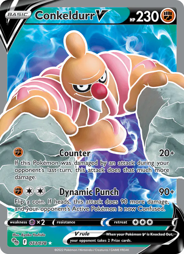 Carta Conkeldurr V 073/078 de Pokémon GO