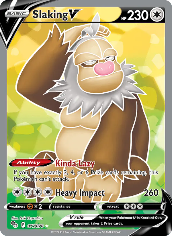 Carta Slaking V 077/078 de Pokémon GO