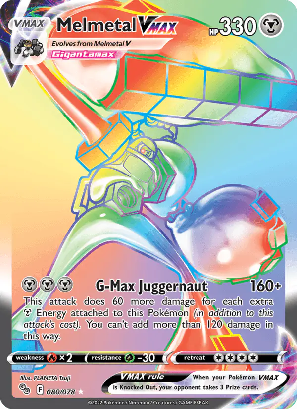 Carta Melmetal VMAX 080/078 de Pokémon GO