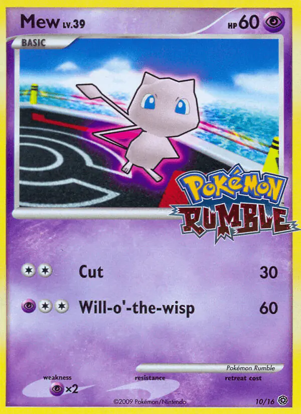 Carta Mew 10/16 de Pokémon Rumble